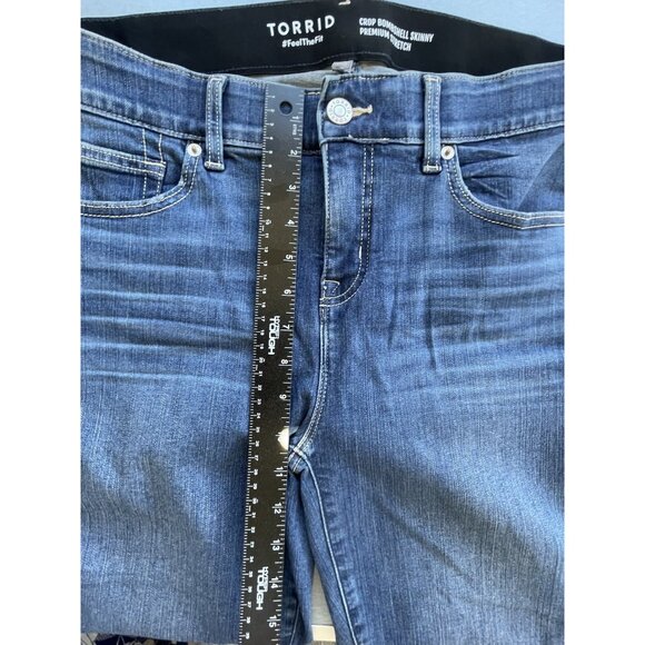 Torrid Women's Crop Bombshell Skinny Jeans High-Rise Premium Stretch Size 14 - Picture 5 of 14